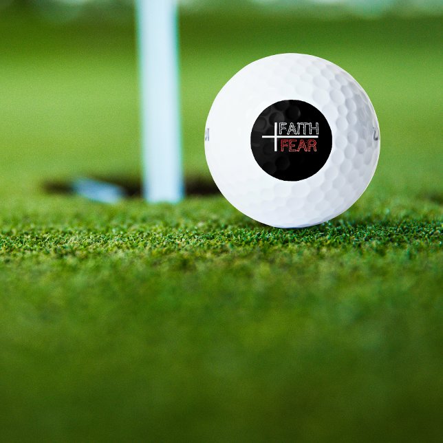Balles De Golf La foi sur la peur Croix chrétienne (Créateur téléchargé)