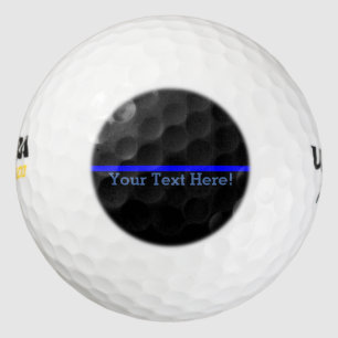 Balles De Golf La Ligne Bleue Mince Symbolique Personnalise Cela