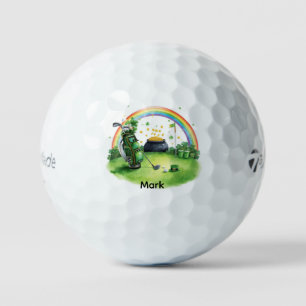 Balles De Golf . La Saint-Patrick avec arc-en-ciel