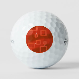 Balles De Golf La Saint-Valentin Rouge Abstrait Géométrique Fanta