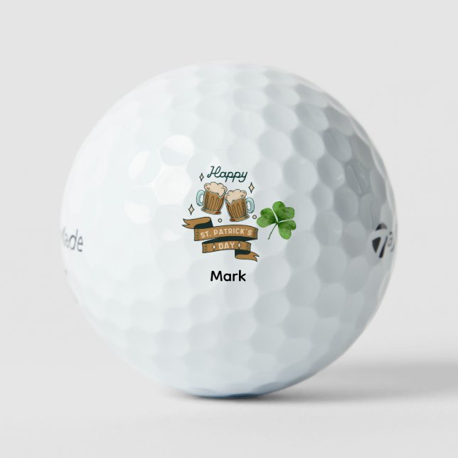 Balles De Golf . La St. Patrick's Day citation drôle avec bière (Recto)