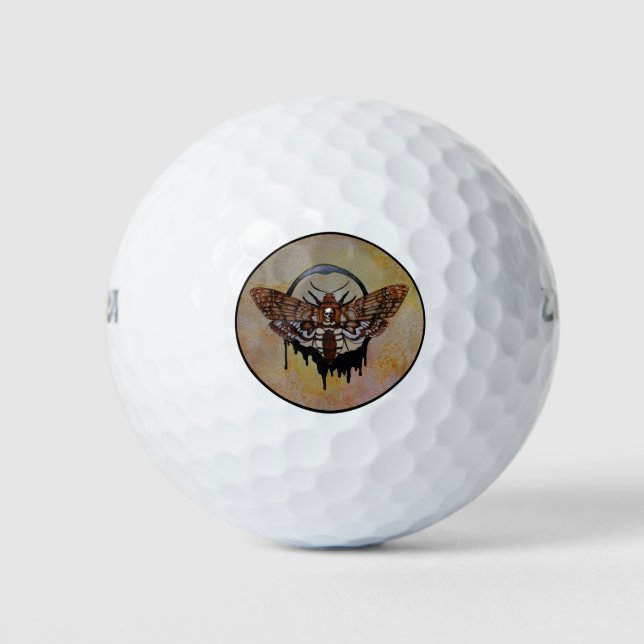Balles De Golf La teigne de faucon de la tête de mort (Devant)