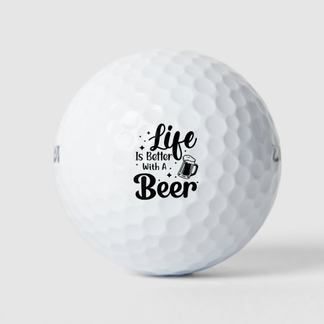 Balles De Golf La vie est meilleure avec une citation drôle de bi (Devant)