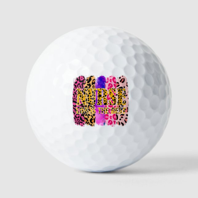 Balles De Golf La Vie Infirmière Est La Meilleure (1) (Recto)