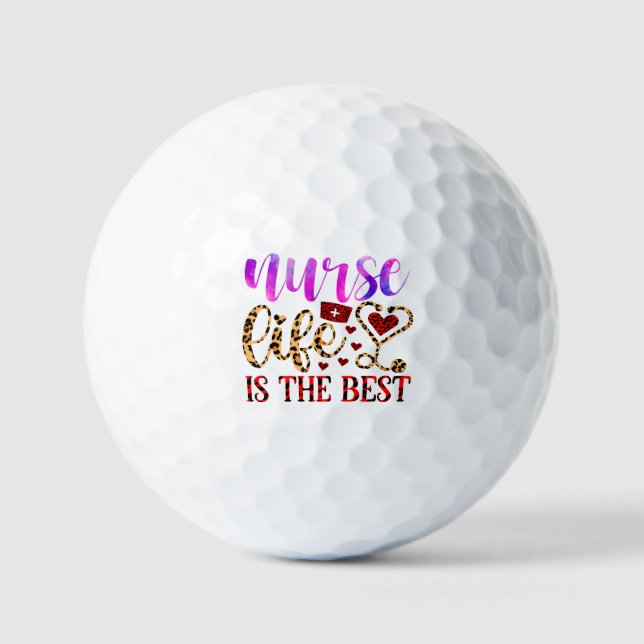 Balles De Golf La Vie Infirmière Est La Meilleure (2) (Recto)