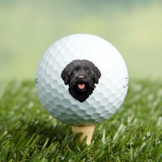 Balles De Golf Labradoodle Chien noir