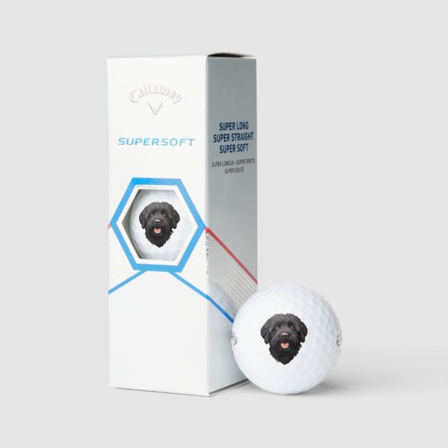 Balles De Golf Labradoodle Chien noir (Conditionnement)