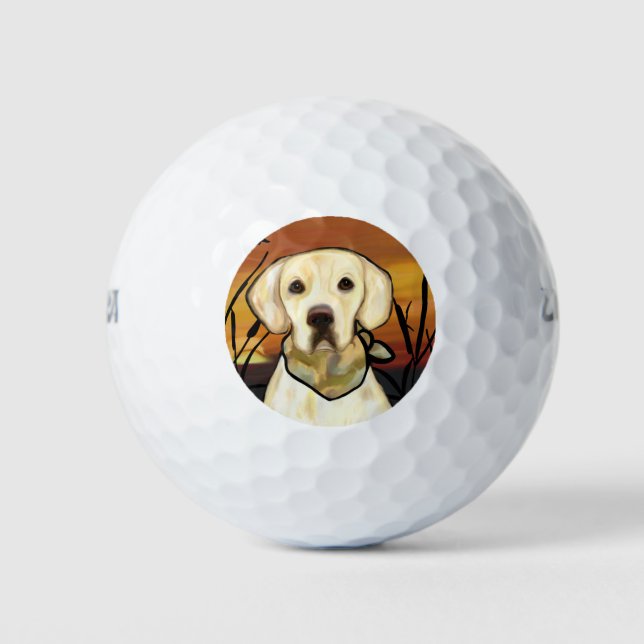 BALLES DE GOLF LABRADOR JAUNE (Devant)