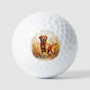 Balles De Golf Labrador Retriever Chien Rouge Renard