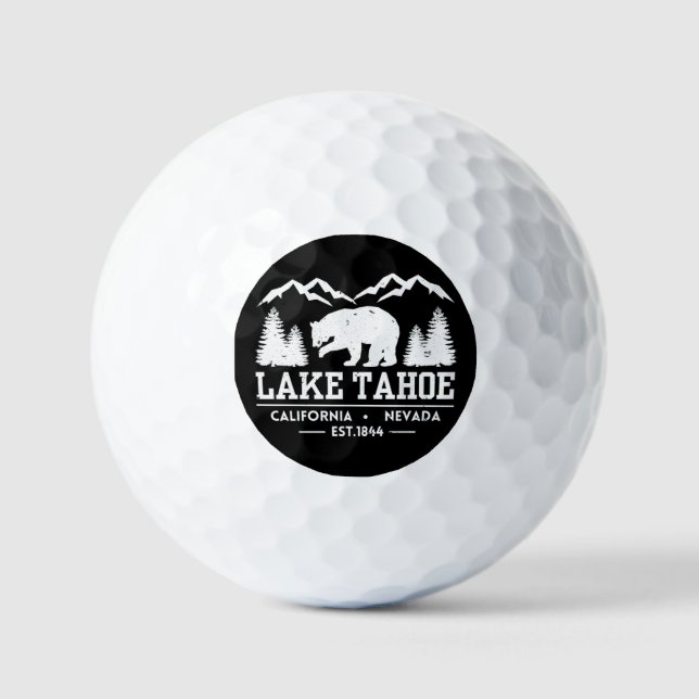 Balles De Golf Lac Tahoe - Californie Grizzly Bear Mountains (Recto)