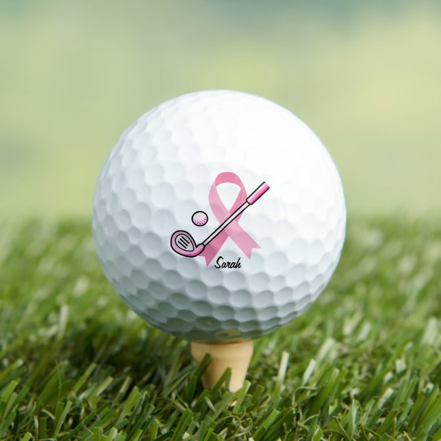 Balles De Golf Lady Golf  Breast Cancer Awareness Personalized (T-shirt Insitu)