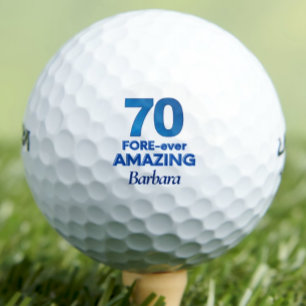 Balles De Golf Lady Golfer Cadeau 70 - 70e FORE Extraordinaire