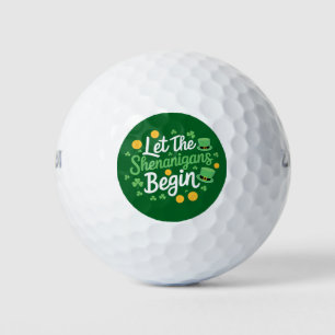 Balles De Golf Laissons les Shenanigans commencer drôle Saint Pat