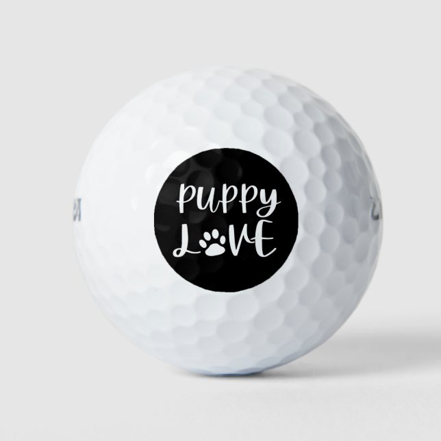 Balles De Golf L'amour des chiots (Devant)