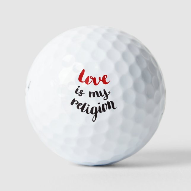 Balles De Golf L'amour est ma religion (Devant)