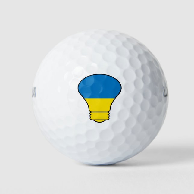 Balles De Golf Lampe Ukraine, stand avec T-shirt Ukraine (Devant)