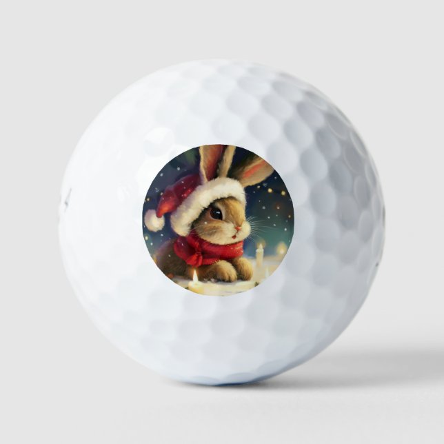 Balles De Golf Lapin de Noël (4) (Devant)