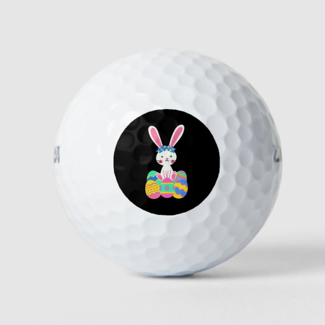 Balles De Golf Lapin de Pâques mignon (Devant)