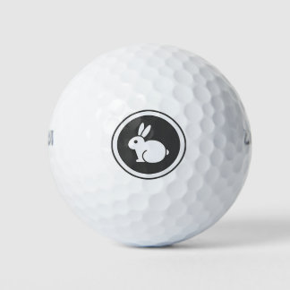 Balles De Golf Lapin noir et blanc