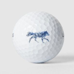 Balles De Golf L'art Abstrait du loup : Illustration géométrique