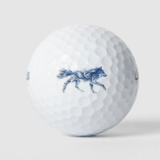 Balles De Golf L'art Abstrait du loup : Illustration géométrique