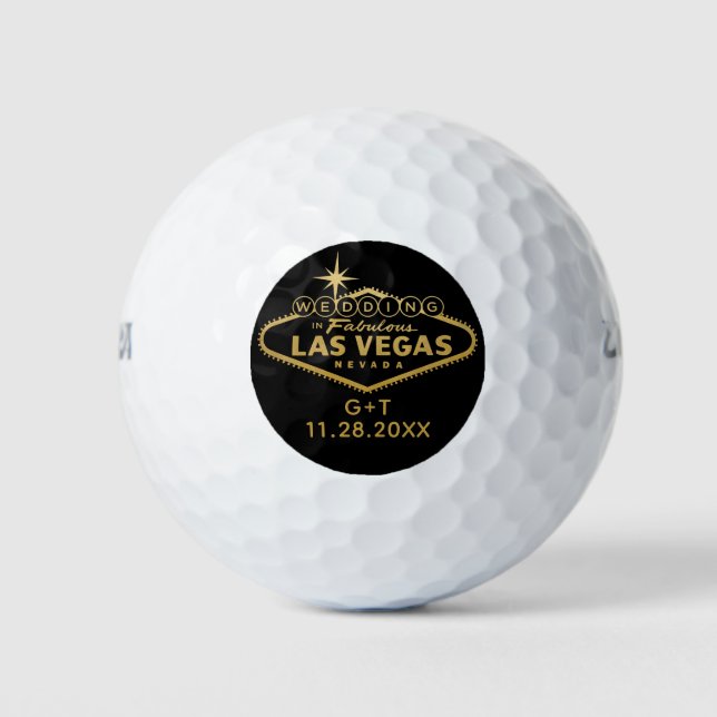 Balles De Golf Las Vegas Mariage personnalisé fête nuptiale Favor (Devant)