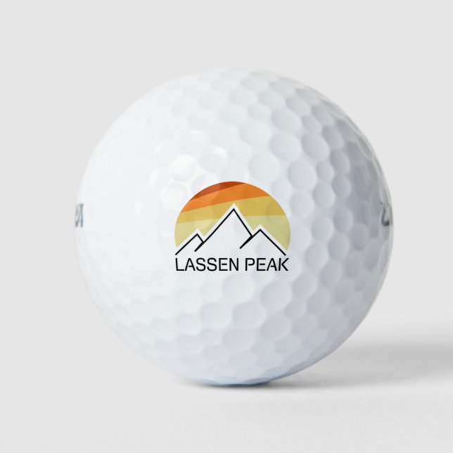 Balles De Golf Lassen Peak Californie Rétro (Devant)