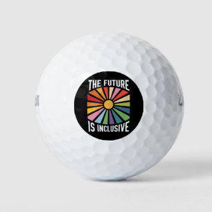 Balles De Golf L'avenir est inclusif Arc-en-ciel Fierté Droits de