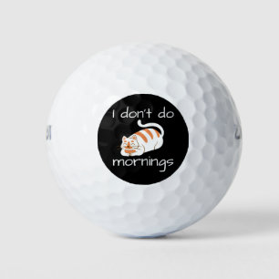 Balles De Golf Lazy Chat Je ne fais pas les matins
