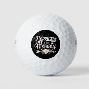 Balles De Golf Le bonheur est être une fête des mères florales