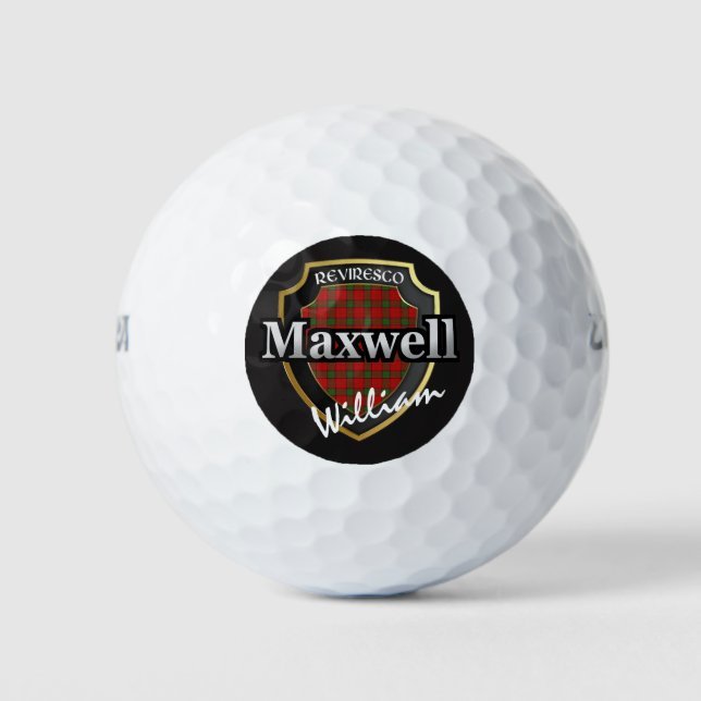Balles De Golf Le Clan écossais Maxwell Personnalisez votre nom (Devant)