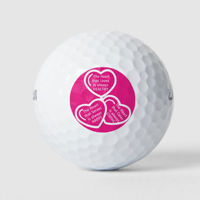Balles De Golf Le Coeur qui aime (Devant)