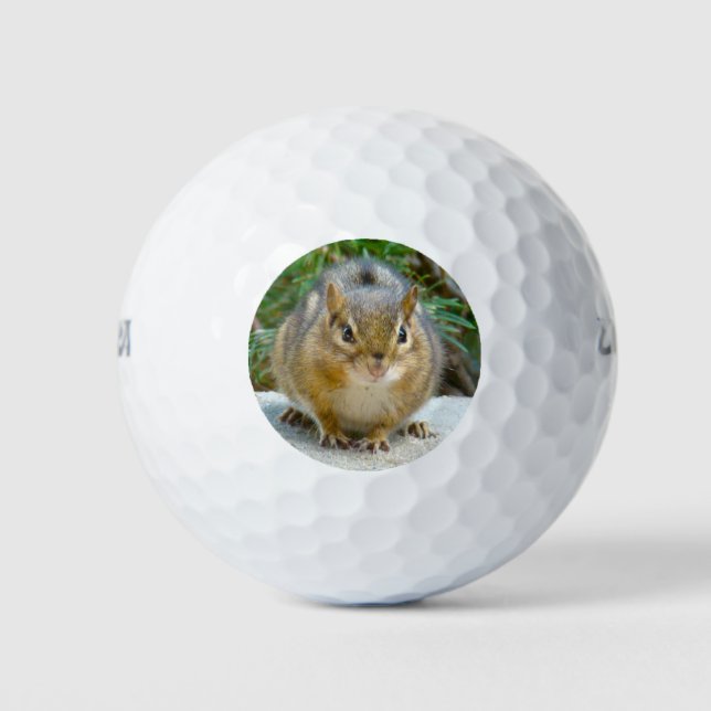Balles De Golf Le Cute Chipmunk A L'Oeil Sur Vous (Devant)