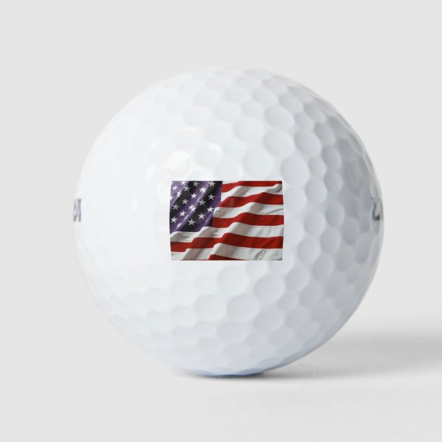 Balles De Golf Le drapeau américain - Vieux souvenir (Devant)