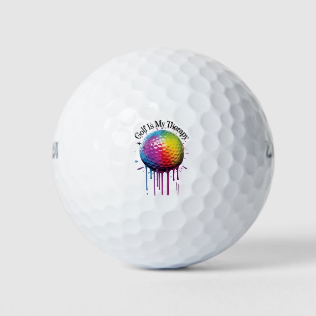 Balles De Golf Le golf est ma thérapie | Funny Golf (Devant)