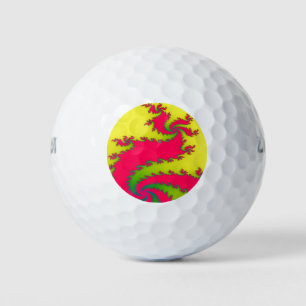 Balles De Golf Le Jour de l'An chinois Dragon Fractal Golf Ball