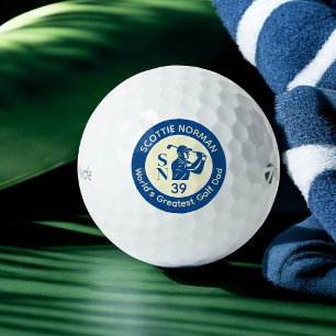 Balles De Golf Le logo bleu foncé du "Meilleur Père Golf du Monde