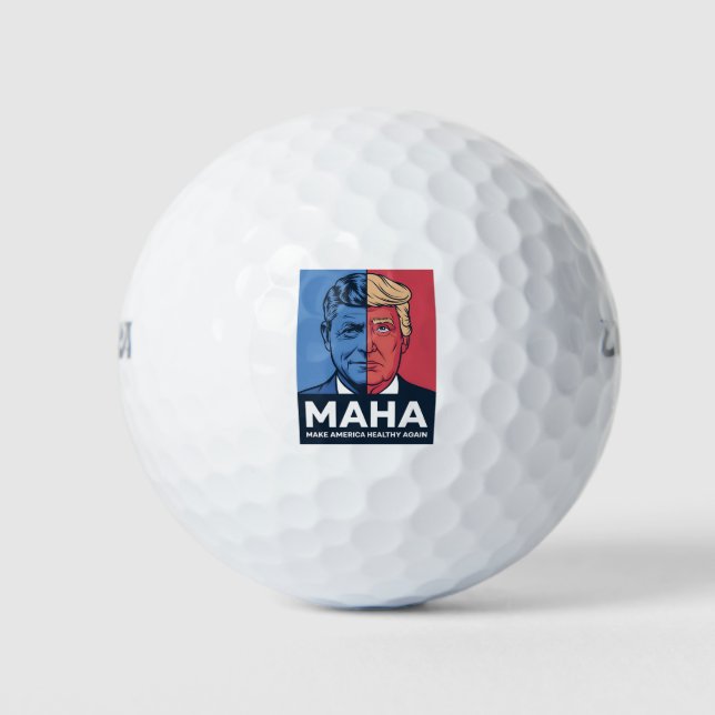 Balles De Golf Le MAHA rassure l'Amérique Trump 2024 (Devant)