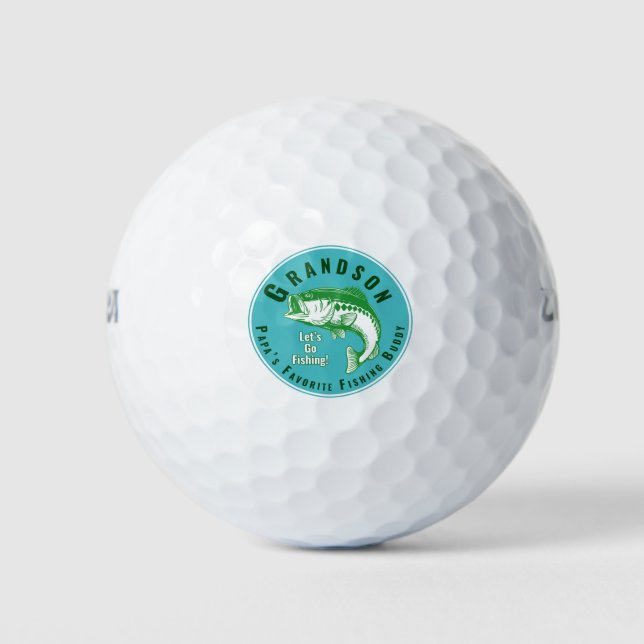 Balles De Golf Le meilleur compagnon de pêche de Papa (Devant)