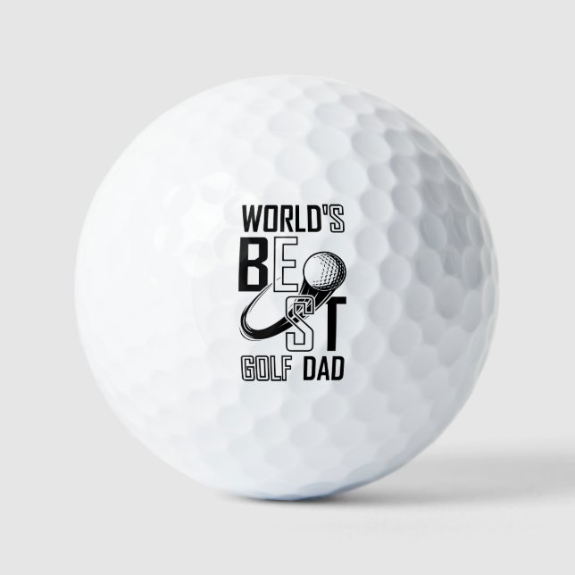 Balles De Golf Le meilleur papa de golf du monde | Cadeaux Papa B (Recto)
