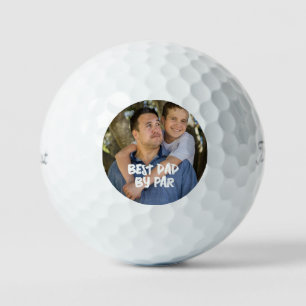 BALLES DE GOLF LE MEILLEUR PÈRE PAR PAR CUSTOM PHOTO GOLF BALLS