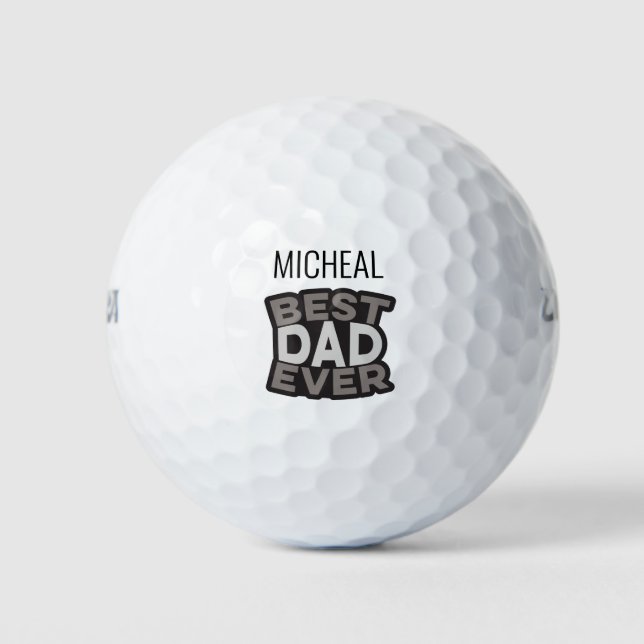BALLES DE GOLF LE MEILLEUR PÈRE PERSONNALISÉ (Devant)