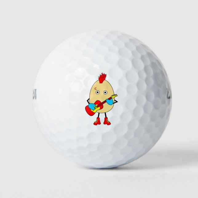 Balles De Golf Le musicien de rock Egghead (Devant)