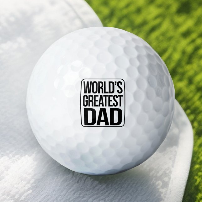 Balles De Golf Le plus grand papa du monde - simple et simple (World's Great Dad Golf Ball)