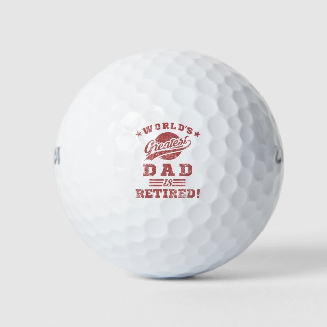 Balles De Golf Le plus grand papa retraité du monde (Devant)