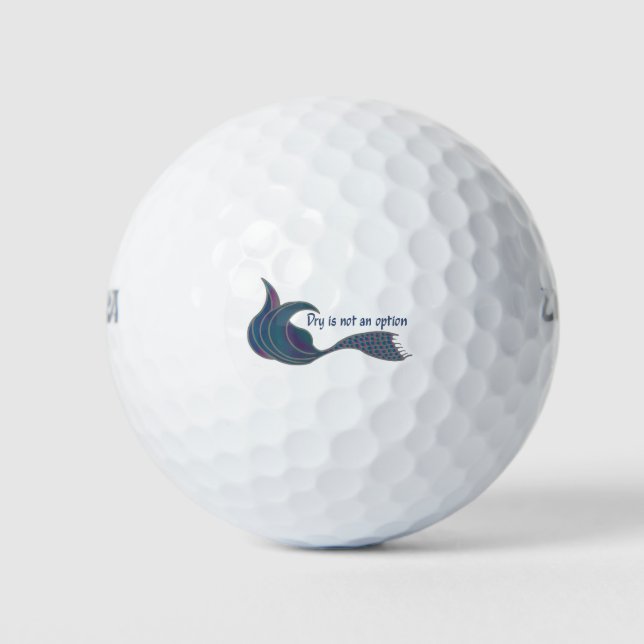 Balles De Golf Le sec n'est pas une option en vert et rose (Devant)