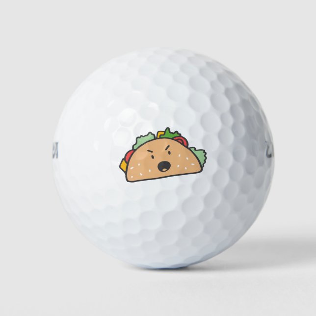 Balles De Golf Le Taco en colère (Devant)