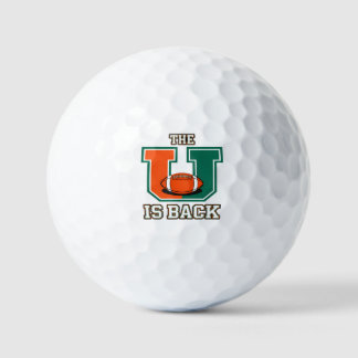 Balles De Golf Le U Est De Retour Orange Et Vert Football Univers