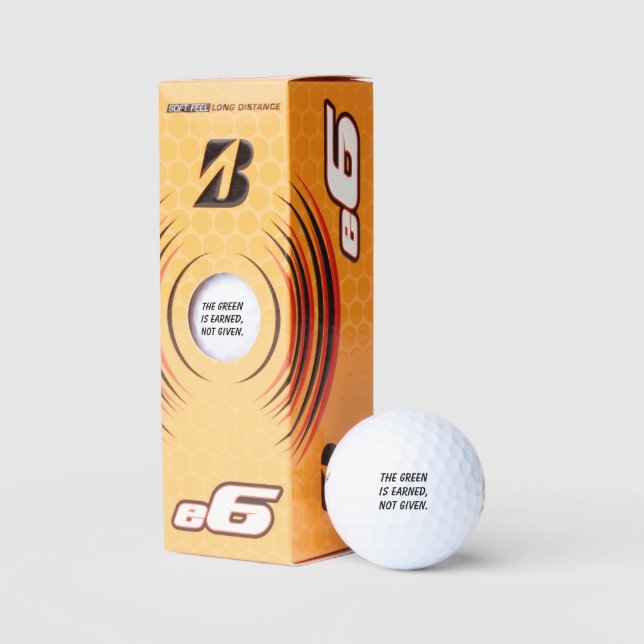 Balles De Golf 'Le vert est gagné, pas donné' motivation (Emballage)