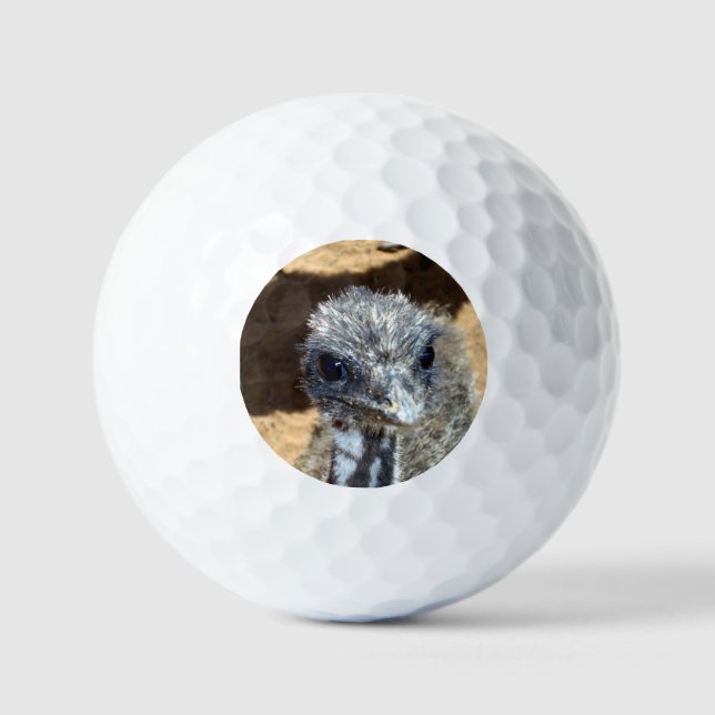 Balles De Golf Le Visage Emu Baby, (Recto)